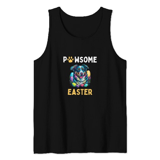 Australian Shepherd Easter Egg Hunter Quote Costume Tank Tops