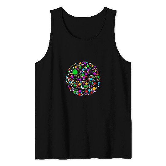 Colorful Polka Dot Volleyball Lover International Dot Day Tank Tops