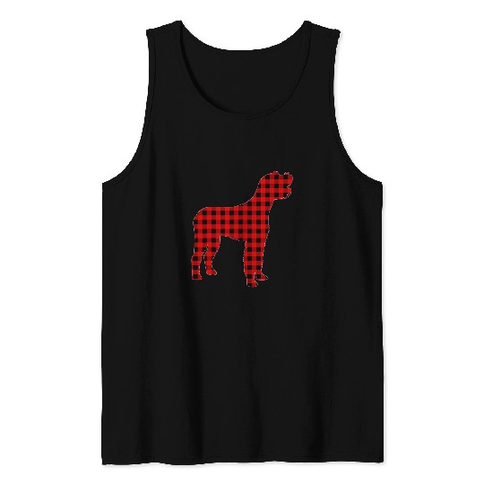 buffalo plaids German Wirehaired Pointer Dog Christmas Pajama Tank Tops