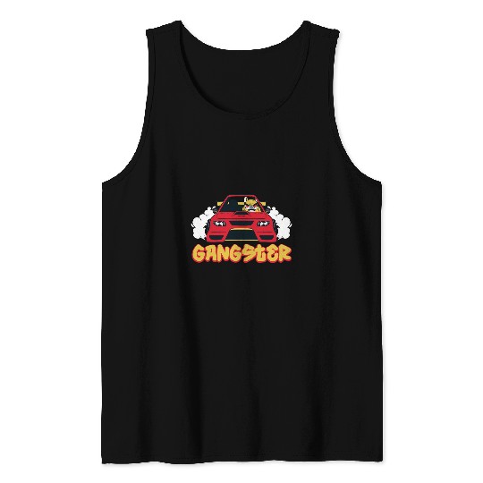 Im A Gangster Dog Rapper Music Gangsta Rap Tank Tops