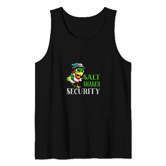 Salt Shaker Security Pirate Head One Foot Parrot Concert Tank Tops