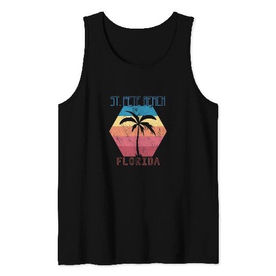 Surf Life St. Pete Beach Florida Vacation Ocean Beach Surfing Tank Tops