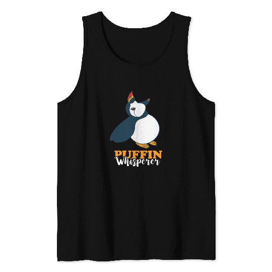Seabird Lover Puffin Whisperer Sea Parrot Iceland Animal Tank Tops