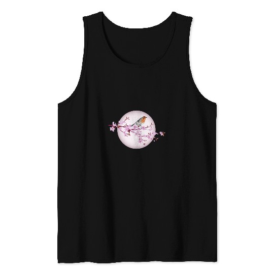 Robin enjoys cherry blossom Tank Tops