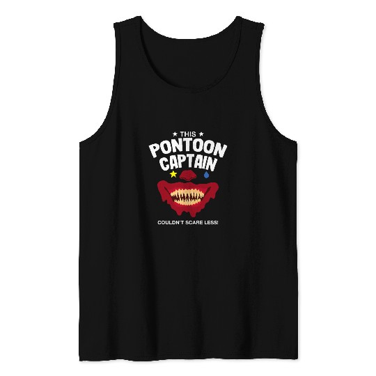 Pontoon Fun This Pontoon Captain Couldnt Scare Less Halloween 2 Tank Tops
