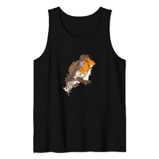 robin bird park nature bird fan birdwatcher Tank Tops