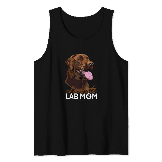 Chocolate Lab Mom Brown Labrador Retriever Mother Dog Mama Tank Tops