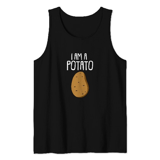 Lacrosse Gift Im A Potato Lazy Halloween Costume Funny Vegetable Tank Tops