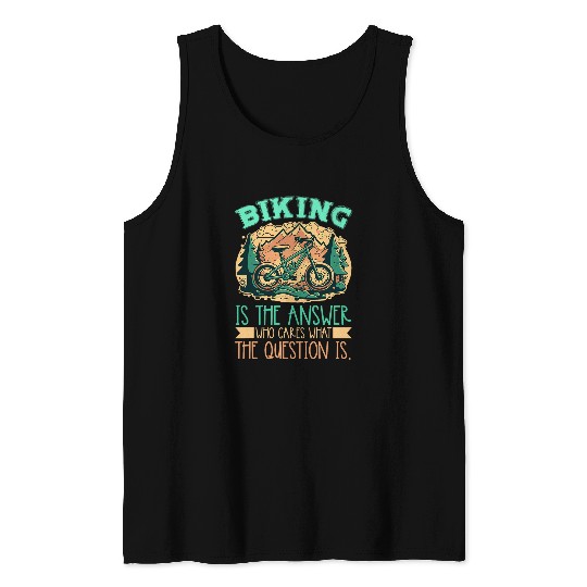 Bike Life Philosophy Playful Design Cycling Tank Tops