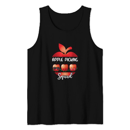 Fruit Picker Farmer Harvest Season Funny Apple Picking Crew Tank Tops