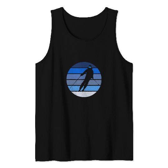 Skiing Ski Retro Skier Skiing Ski Wear For Men Women Kids Boys Girls Tank Tops