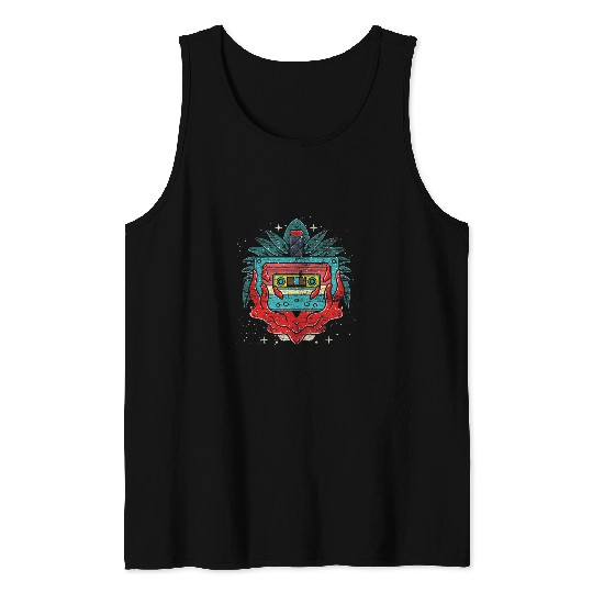 Eighties Mixtape 80s Music Lover 1980s Retro Cassette Tank Tops