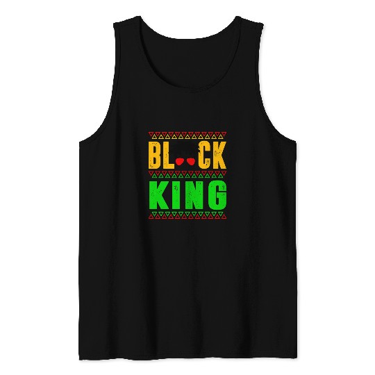 Black King Men African American Black History Month Tank Tops