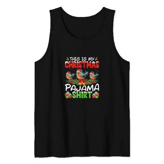 Robin Christmas Hat Pajama   Robin Lover Tank Tops