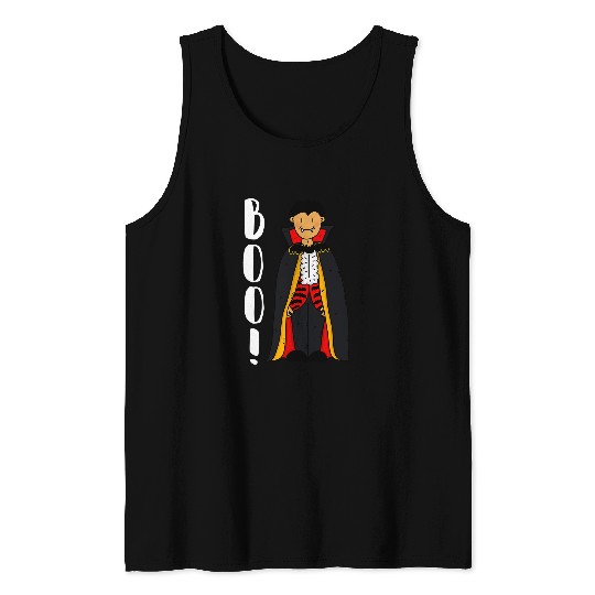 Boo Vampire Halloween cute Tank Tops