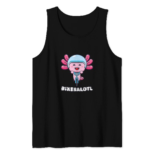 Bikesalotl Axolotls Bike Biking Cycling Tank Tops