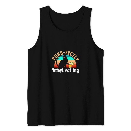 Funny Tequila Drinking Cat Lover Salt Lime Bartender Drink 22 Tank Tops