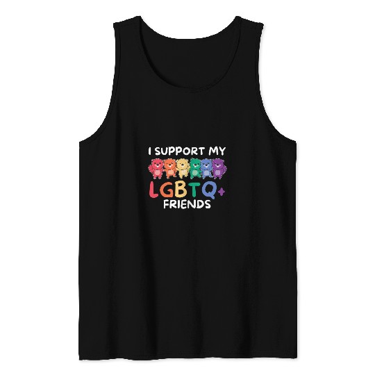 Rainbow Flag Gay Pride Lgbtq Beaver Tank Tops