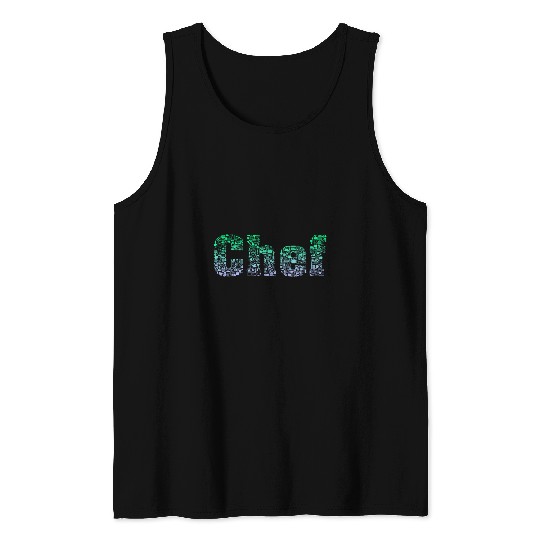 Chef Icon for Chef Culinary Words Mens Cooking Tank Tops