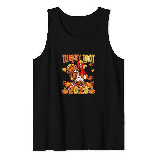 Lacrosse Gift Funny Turkey Trot Squad Thanksgiving 2Running Costume 22 Tank Tops