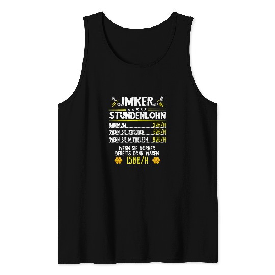 Beekeeper Hourly Beekeeper Zeidler Beekeeping Profession Tank Tops