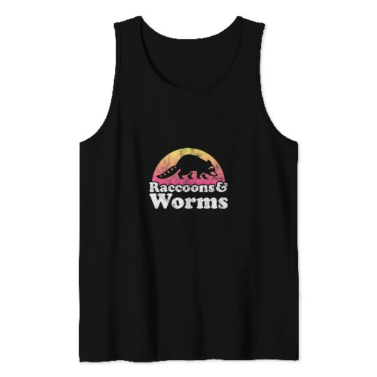 Raccoons and Worms Raccoon and Worm Tank Tops