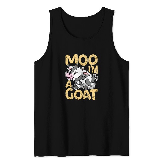 Goats Lover Moo Im A Goats Funny Cow Lover For Men Women Cute Animal Tank Tops