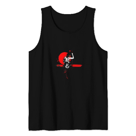 Geisha Japanese Samurai Woman Warrior Adult Unisex Tank Tops