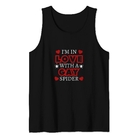 Lacrosse Gift Im in love with a gay spider Tank Tops