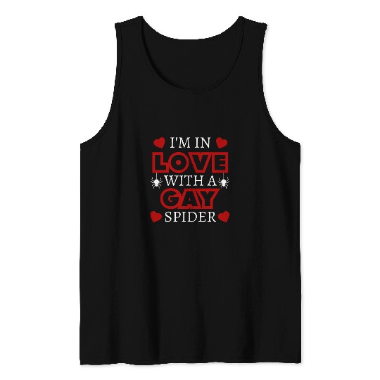 Lacrosse Gift Im in love with a gay spider Tank Tops