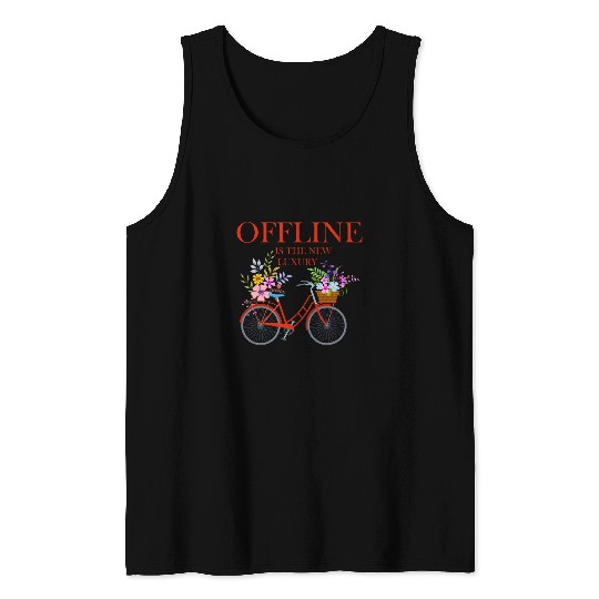 Bicycle Cycling Offline is Luxury and Motivation Tank Tops