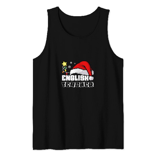 English Teacher Team Fun School Party Group Match Christmas Tank Tops