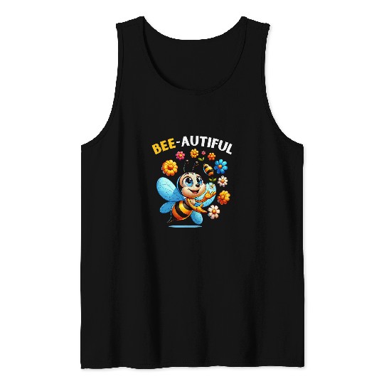 Beekeeper Beeautiful cute bee Funny beekeeping Tank Tops