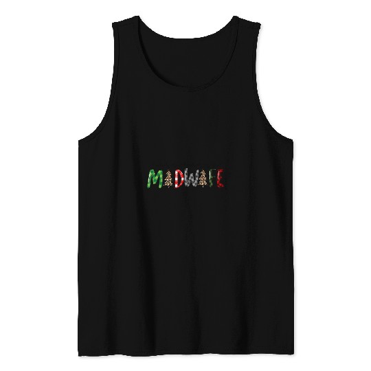 buffalo plaids 2leopard very merry midwife christmas tree 1 Tank Tops