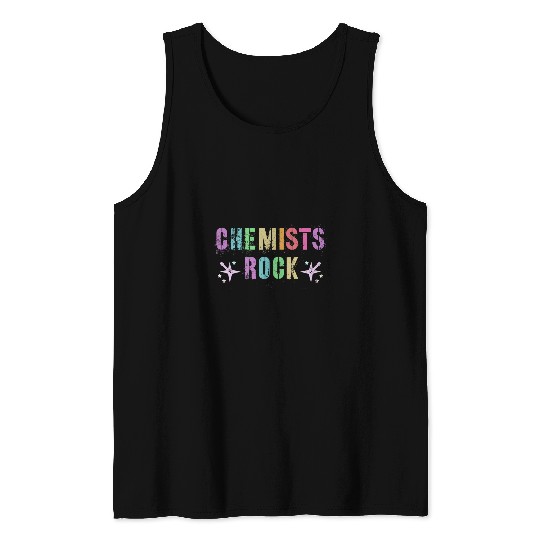 Funny CHEMISTS ROCK Family Chemistry Rockstar Squad Tank Tops