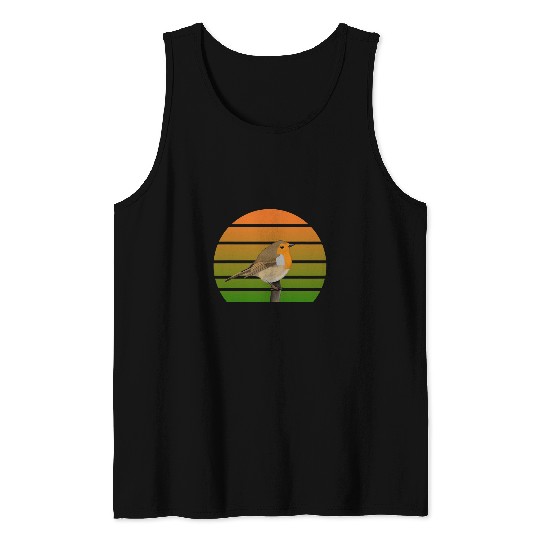 Robin Bird Birder Birdlover Birdwatcher Animal Biologist Tank Tops