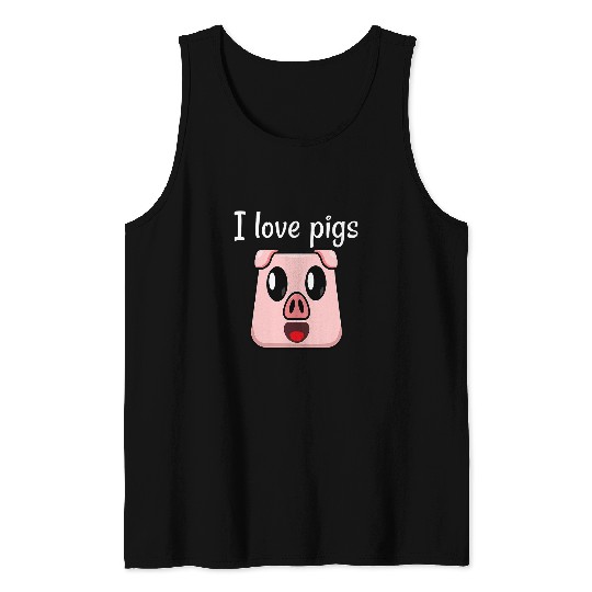 I Love Pigs Awesome Pig Farmer Animal Lover Farm Animals Tee 22 Tank Tops