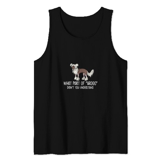 Chinese Crested Powderpuff Dog Puppies Owner Lover 4 Tank Tops
