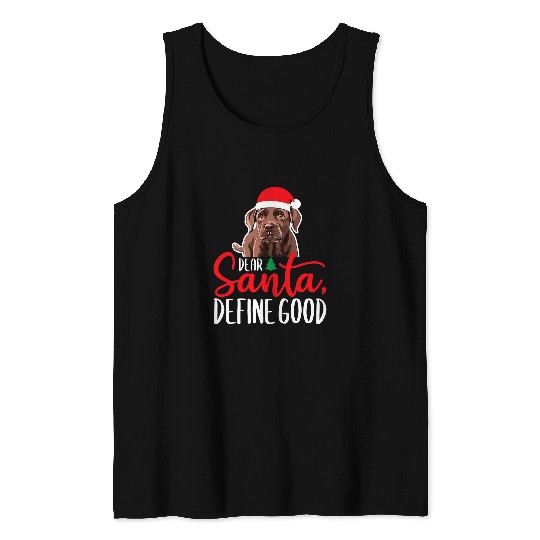 Chocolate Lab Christmas Define Good Mom Women Labrador Mama Tank Tops