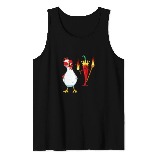 Chili chicken hot cuisine pepperoni poultry amateur chef Tank Tops