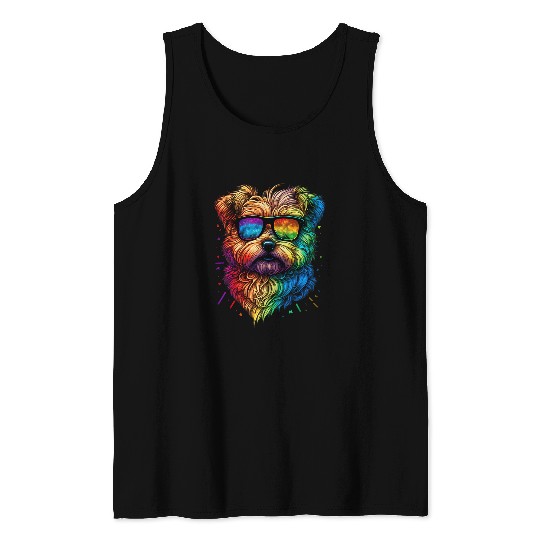 LGBT Gay Pride Norfolk Terrier dog Tank Tops