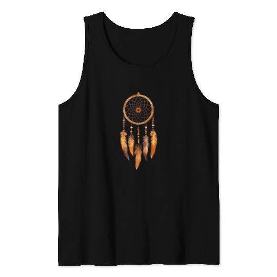 Dream Catcher Bohemian Tribal Native American Boho Feathers Tank Tops