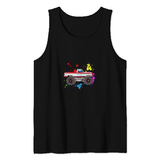 Crusher Trucks 4x4 Short Bed Square Body Pickup Truck Tank Tops