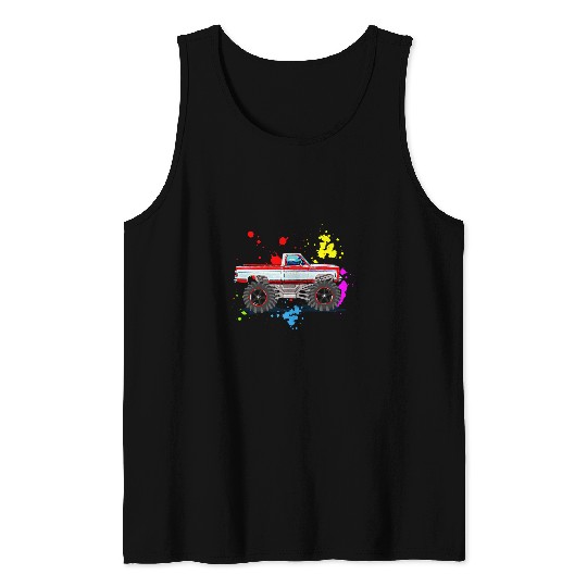 Crusher Trucks 4x4 Short Bed Square Body Pickup Truck Tank Tops