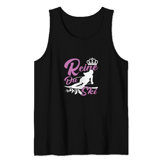Skiing Ski Womens Winter Sports Skier Queen of Skiing Tank Tops