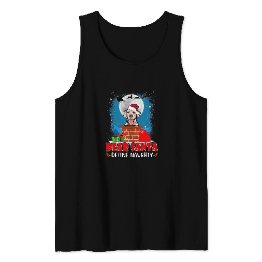 Dear Santa Define Naughty Rhodesian Ridgeback Dog Christmas Tank Tops