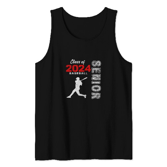 Baseball Player Senior Class of 2024 Graduation 2024 3 Tank Tops