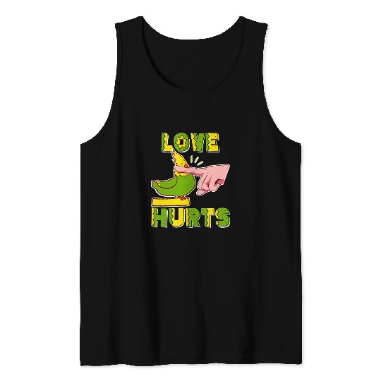 Love hurts the elegant parrot budgie cockatiel Tank Tops