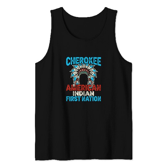Cherokee American Indian First Nation Tank Tops