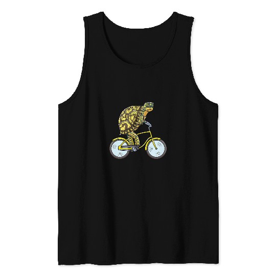 Eastern Box Turtle On Bike Cycling Tank Tops